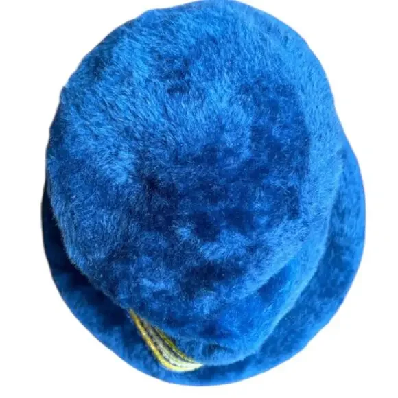 Vintage 1960s Italian Felt Blue Bucket Hat Duchess Styled by Coralie - Picture 10 of 10